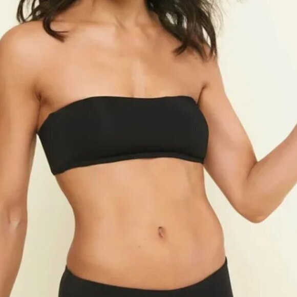 NWT Andie Swimwear Rio Bikini Top Black Size Medium NWT - Picture 1 of 10